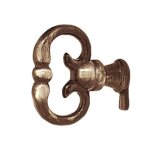 Fausse cl anglaise - en zamak laiton vieilli - 28 x 32 mm cadap