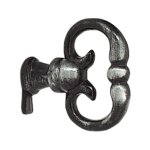 Fausse cl anglaise - en zamak vieux fer - 28 x 32 mm cadap