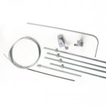 Ferme imposte � c�ble - kit - ch�ssis � soufflet - bravo - 3 m - gris ucs