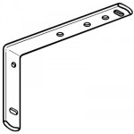 Ferrure équerre percée pour tringle à rideaux duralac - 74 x 120 mm boulet Ferrure équerre percée pour tringle à rideaux duralac - 74 x 120 mm boulet