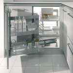 Ferrures dynamic corner - fond fil chrom - main gauche inoxa