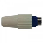 Fiche mle tv coaxiale  9, 52 mm bleue evicom