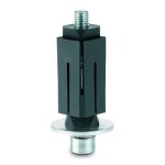 Fixations expansibles 24 - 27mm pour roulettes - carr - inox tente