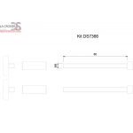 Fixation pour poign�e diva xx et xxi traversante montage simple la crois�e ds