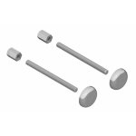 Fixation pour poigne porte battante aileron 6821 montage simple la croise ds
