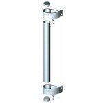 Fixation pour poignée tubulaire 1711 pour porte battante alu argent bilcocq Fixation pour poignée tubulaire 1711 pour porte battante alu argent bilcocq