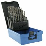 Forets mtaux hss queue cylindrique tbx 4f type g coffret de 25 tivoly