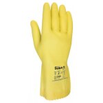 Gants sans support en latex floqu lger jaune - sachet de 12 paires - t6 juba