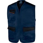 Gilet de travail multipoches sans manches bleu et orange mach 1 m delta plus Gilet de travail multipoches sans manches bleu et orange mach 1 m delta plus
