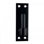 Gond sur platine droite en acier noir - 4 trous de fixation torbel