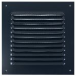 Grille d'aération métallique à persiennes anthracite - pose en applique - 200 x 200 autogyre Grille d'aération métallique à persiennes anthracite - pose en applique - 200 x 200 autogyre