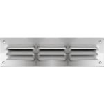 Grille de ventilation à persiennes sans moustiquaire - 300 x 100 mm - 73 cm3 bricozor Grille de ventilation à persiennes sans moustiquaire - 300 x 100 mm - 73 cm3 bricozor