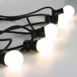 Guirlande led b22 moules x12 fixe - cble noir 10m - blanc chaud festilight