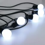 Guirlande led b22 moulées x12 fixe - câble noir 10m - blanc froid festilight Guirlande led b22 moulées x12 fixe - câble noir 10m - blanc froid festilight