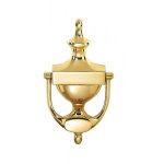 Heurtoir de porte et porte - nom en laiton poli titane cadap