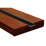 Insert min�ral r�sine et granulats de marbre sur profil aluminium - 3m x 33mm - noir wattelez