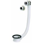Intercalaire universel de bonde - pour lavabos, bidet et vasque - avec trop - plein - blanc valentin