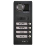 Interphone vidéo villa 4 boutons saillie anthracite intratone Interphone vidéo villa 4 boutons saillie anthracite intratone