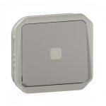 Interrupteur temporisé lumineux composable - gris - plexo legrand Interrupteur temporisé lumineux composable - gris - plexo legrand