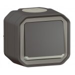 Interrupteur ou vv lumineux complet - saillie - tanche - anthracite - plexo legrand