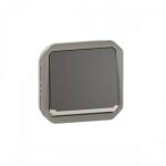 Interrupteur ou vv lumineux composable - tanche - avec enjoliveur - anthracite - plexo legrand