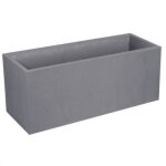 Jardinire gris galet - longueur 100 cm - 98 litres - volcania 13731 eda plastiques