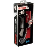 Jeu de 10 cls  pipe 6x6 pans en coffret - 7 - 8 - 9 - 10 - 11 - 13 - 16 - 17 - 18 - 19 mm mob