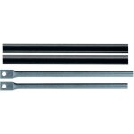 Jeu de 2 tringles, capots, obturateur et g�che pour antipanique idea non coupe - feu 2400 mm - noir iseo ...