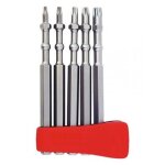 Jeu de 5 embouts de vissage torx et pz impact ball 1 / 4  + magn�tiseur vessel