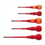 Jeu de 5 tournevis vde ball grip isolé 1000v vessel Jeu de 5 tournevis vde ball grip isolé 1000v vessel