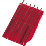 Jeu de 6 limes aiguilles mi - douces laj - 14 avec trousse - sans manche sam outillage