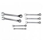 Jeu de 7 cls mixtes  cliquet surface drive - finition polie brillante sam outillage