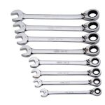 Jeu de 8 cls mixtes  cliquet articules ultra - maniables 50 - ctj8 sam outillage