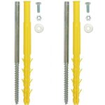 Jeu de chevilles m8 pour fixation radiateur ing fixations
