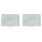 Jeu d'embouts xperta sans cache rail - fixation au plafond - pour porte bois et verre - gris argenta