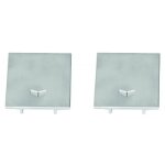 Jeu d'embouts xperta verre pour rail  fixation murale - gris argenta