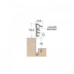 Joint noprne jrq 02 cf isophonique coupe - feu pour menuiserie rainure dual