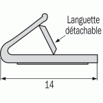 Joint noprne ln 91 cf phonique et thermique coupe - feu pour menuiserie plate dual