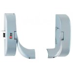 Kit de 2 supports de barre d'antipanique idea barre 2 / 3 pts non coupe - feu - gris m�tallis� iseo city ...