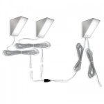 Kit 3 spots led 24v 4w 3000k avec transfo 15w - acier - key - 45 l&s light