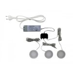 Kit 3 spots led nube 35 - alu - 1, 8w - 3000k - avec alimentation l&s light