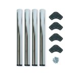 Kit de 4 pieds acier - r�glables pour table - d. 60 x 830 mm - nickel satin� emuca