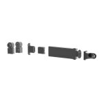 Kit arr�t de volet ellipse� sur penture composite noir 9005 sans tringle torbel