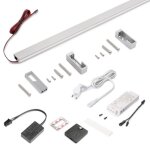 Kit barre penderie luxe led neonlynx v et d�tecteur de mouvement - gris - 1160 mm emuca