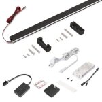 Kit barre penderie luxe led neonlynx v et d�tecteur de mouvement - noir - 910 mm emuca
