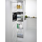 Kit complet colonne de cuisine dispensa 150 arena style - avec amorti - blanc - 6 kesseb�hmer