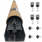 Kit complet dolce pour syst�me de porte coulissante - 2 vantaux - largeur 2 m - laqu� gris ardoise atrius ...