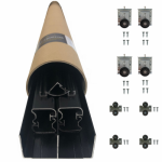 Kit complet dolce pour syst�me de porte coulissante - 2 vantaux - largeur 2 m - laqu� noir mat atrius ...