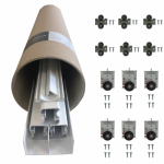 Kit complet dolce pour syst�me de porte coulissante - 3 vantaux - largeur 3 m - laqu� blanc atrius