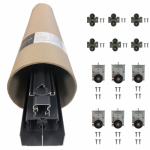 Kit complet dolce pour syst�me de porte coulissante - 3 vantaux - largeur 3 m - laqu� gris ardoise atrius ...